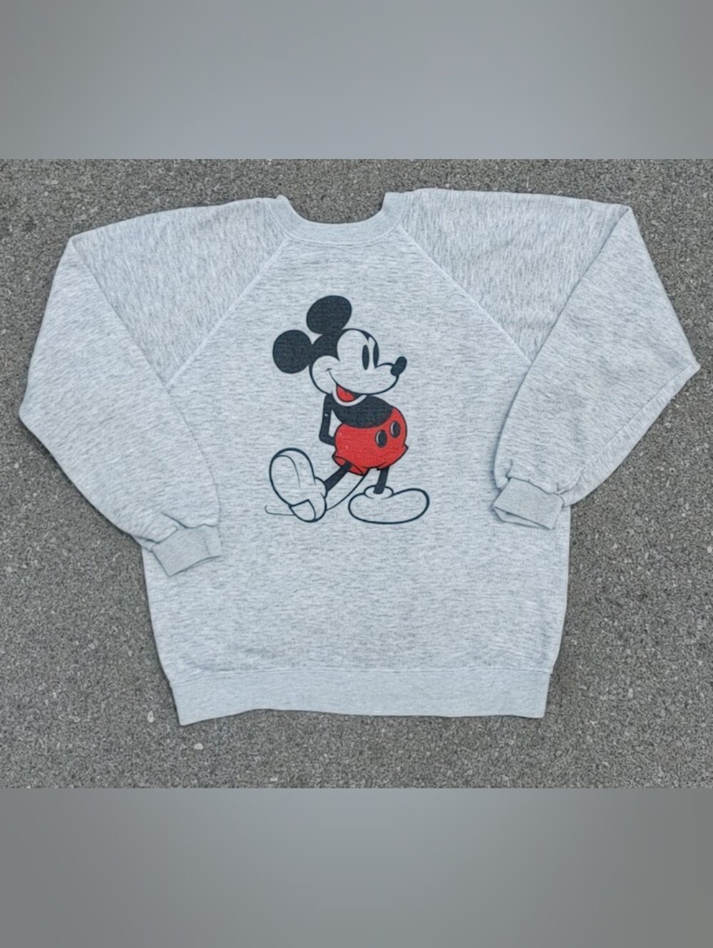 Vtg 80s Disney Casuals Mickey Mouse Made in USA Lightweight Sweatshirt 21"x24.5"